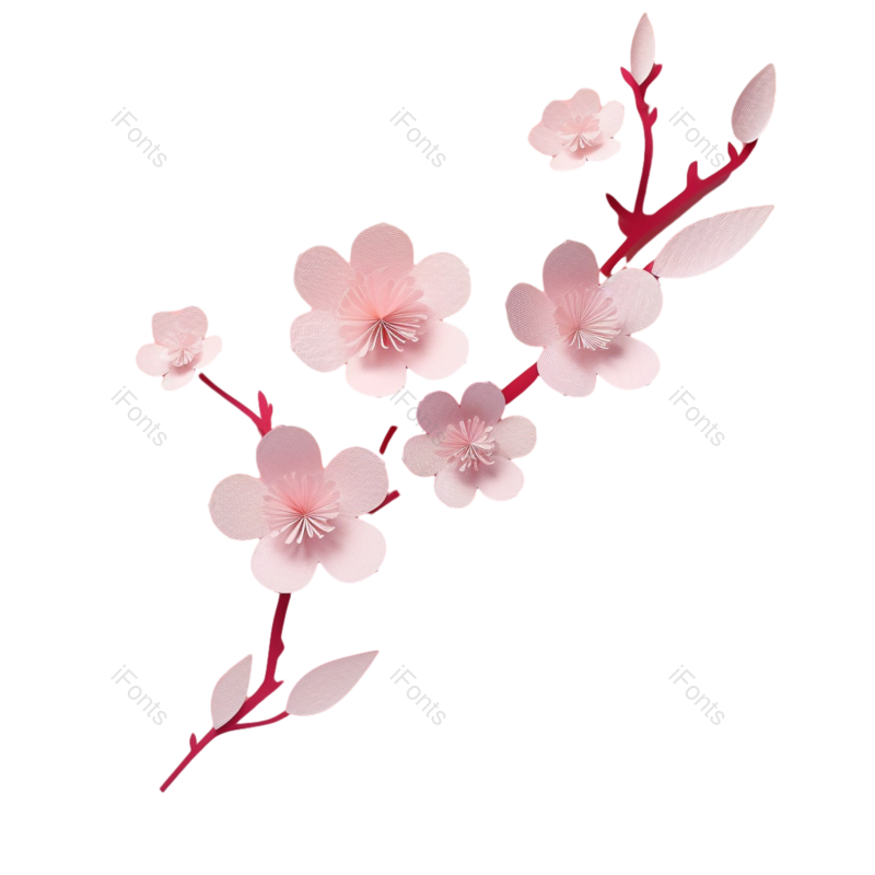 叶子图片,插画元素,花瓣PNG,渐变背景免抠素材